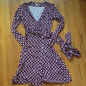 Banana Republic geometric wrap dress